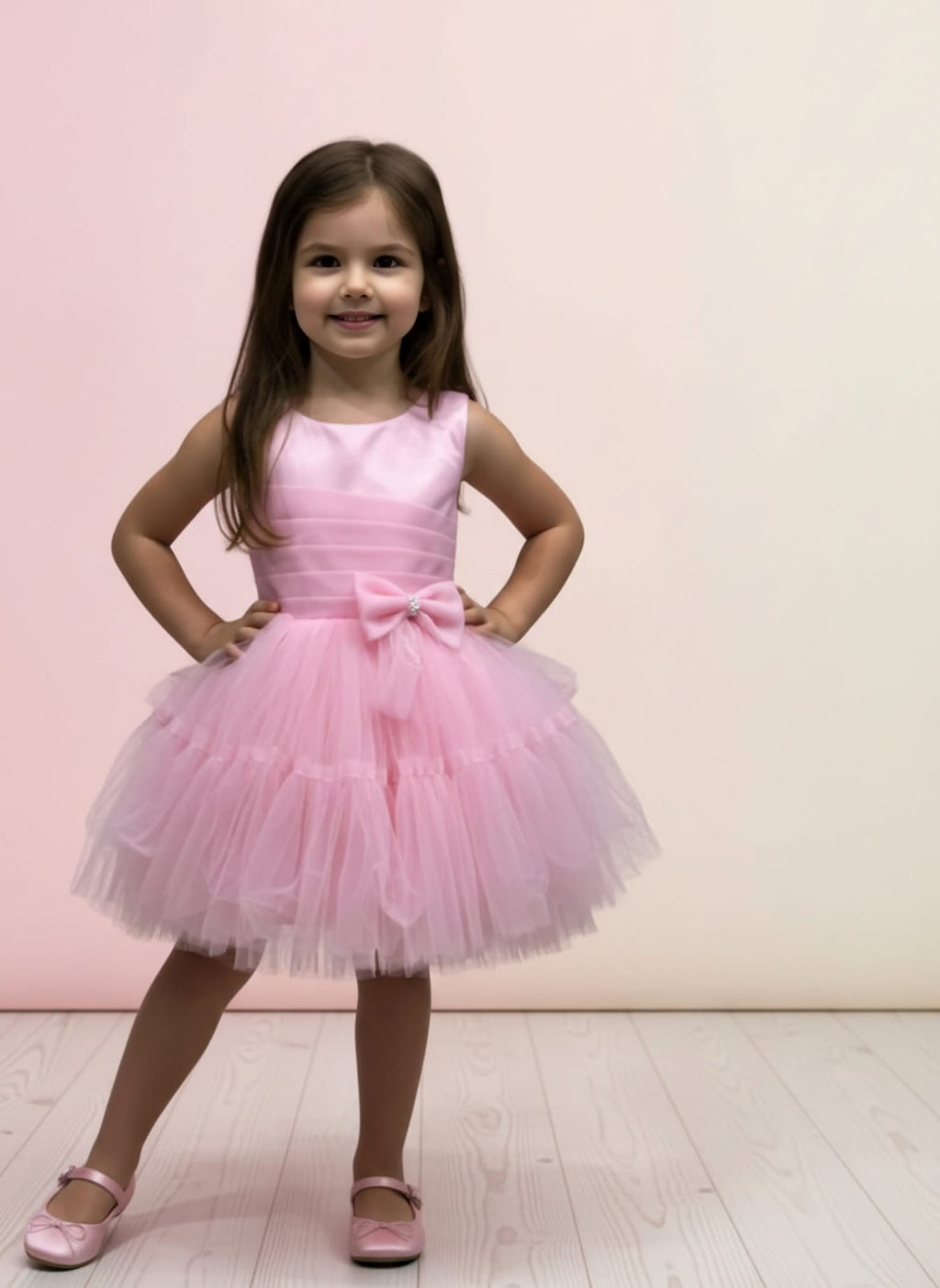 Girls Pink Tulle Party Dress – Age 2 Years